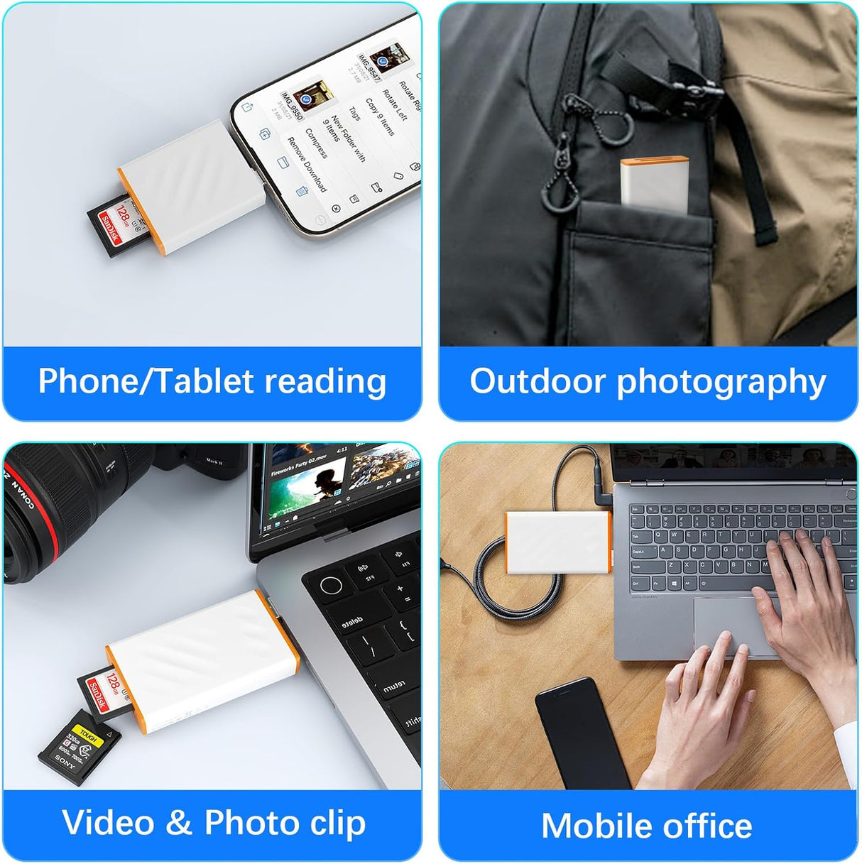 Картридер 6-в-1 + USB-концентратор