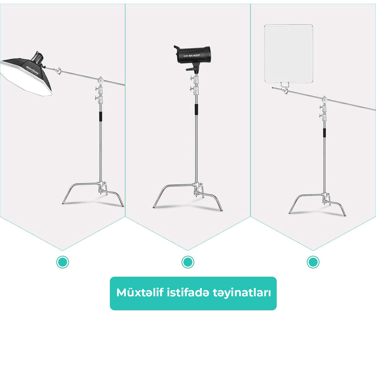 C stand + (Polad durna dayağı)