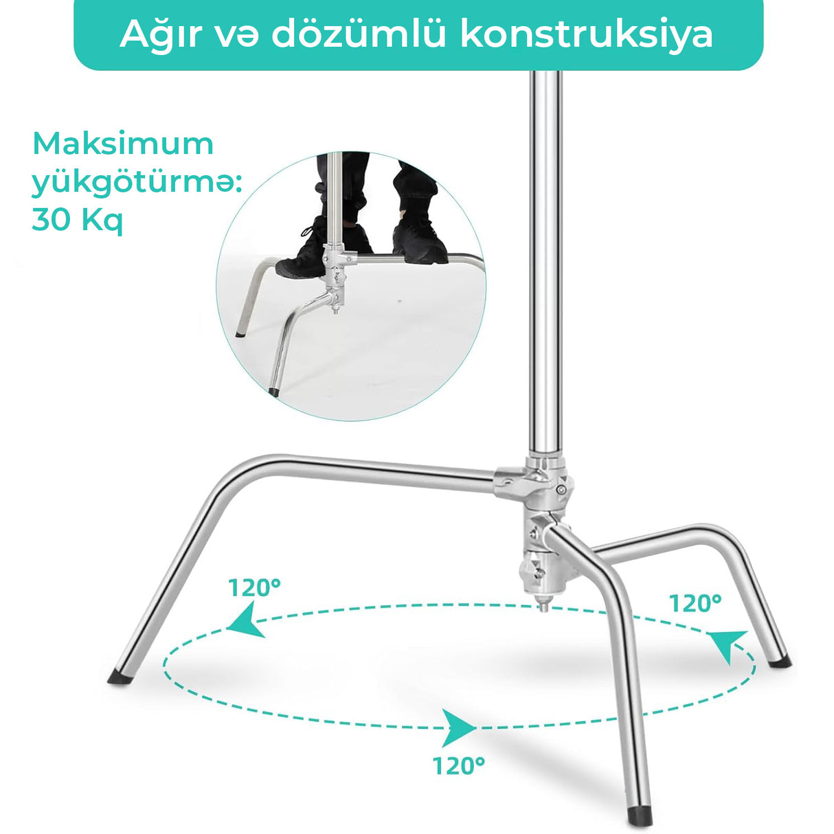 C stand + (Polad durna dayağı)