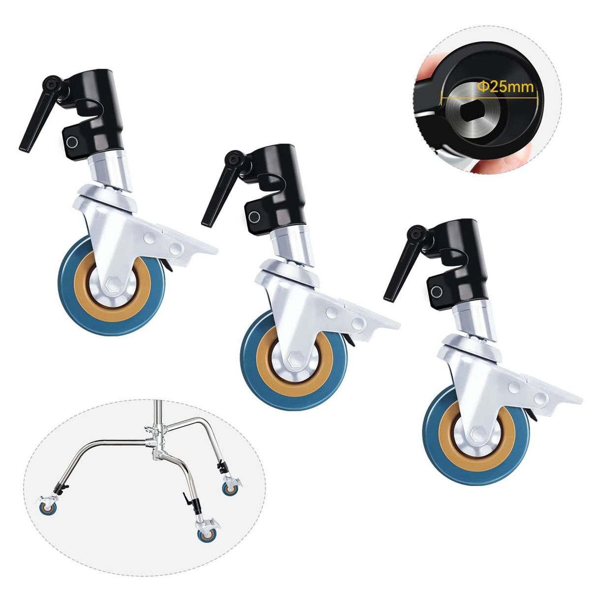 C-Stand caster wheels