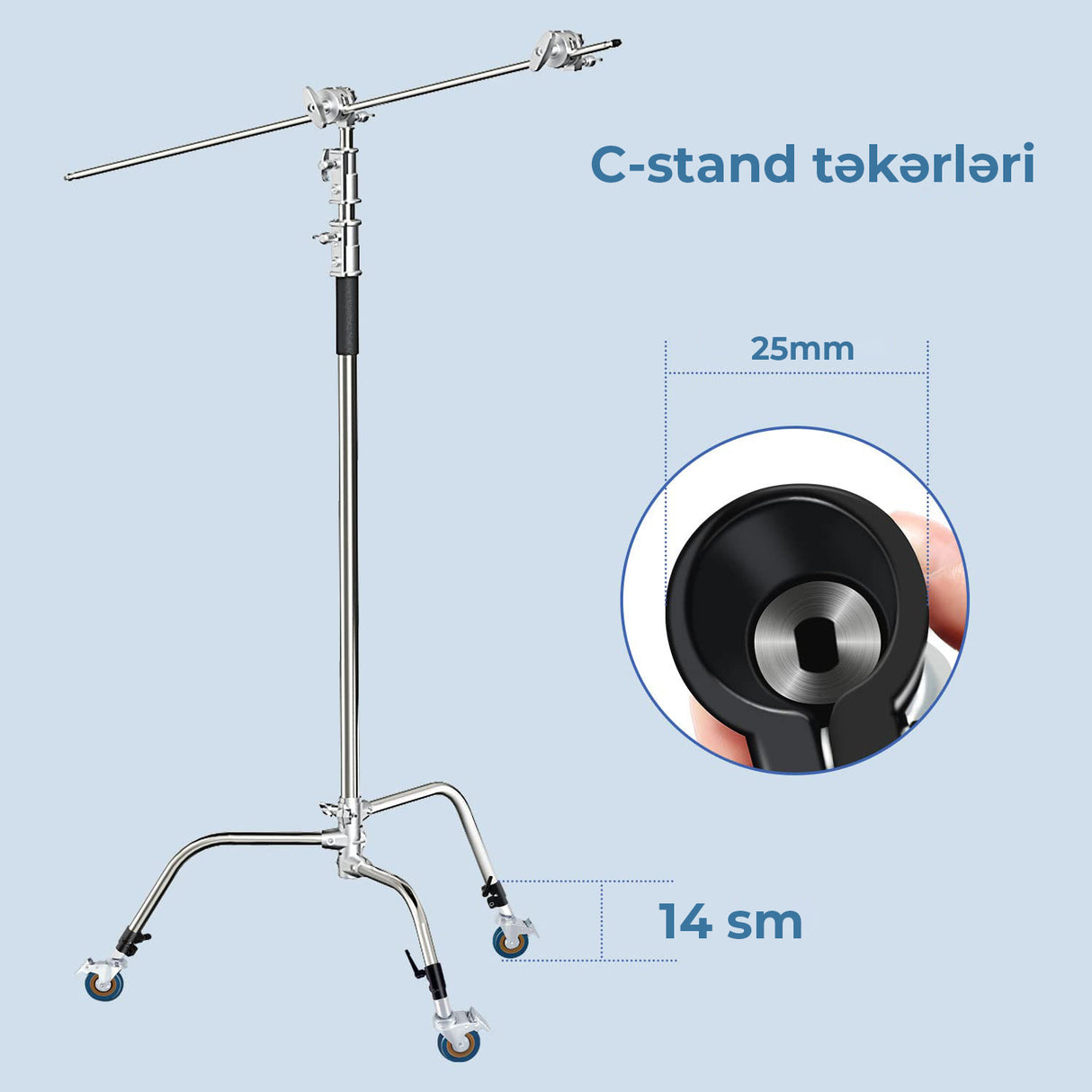 C-Stand caster wheels