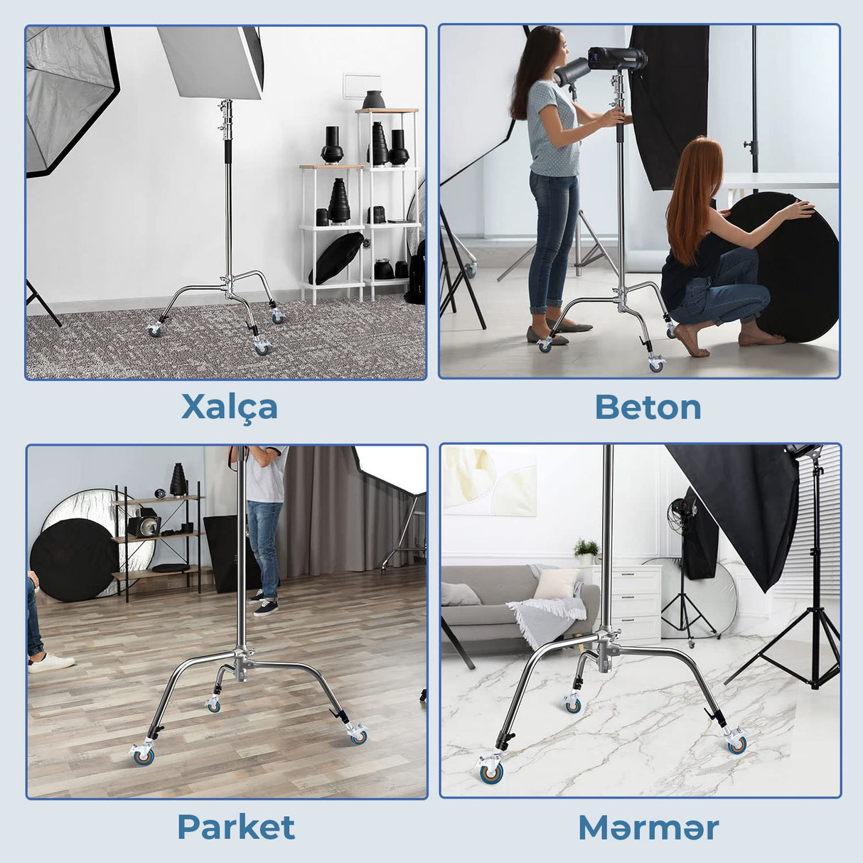 C-Stand caster wheels