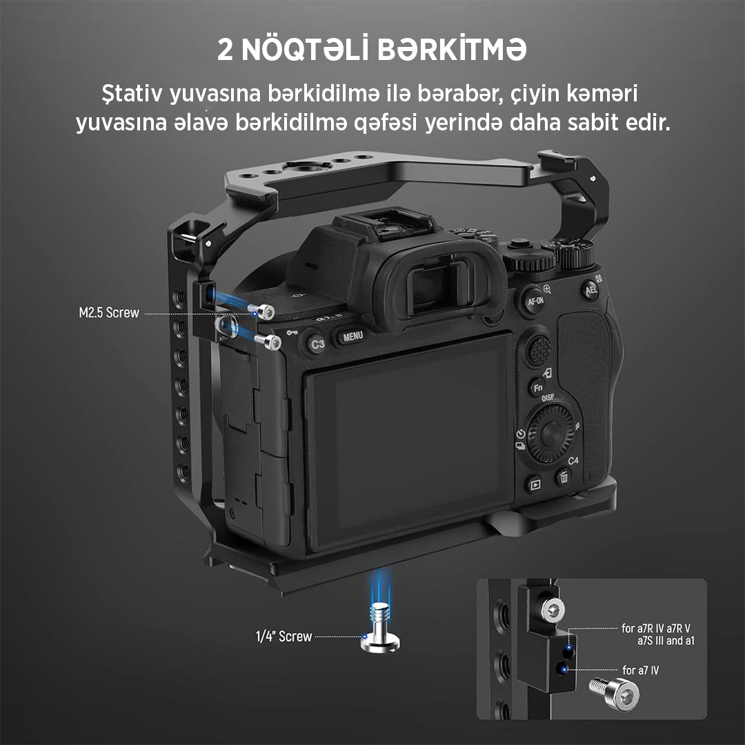 Neewer Sony A7RV / A7IV / A7RIV / A7SIII / A1 kamera qəfəsi