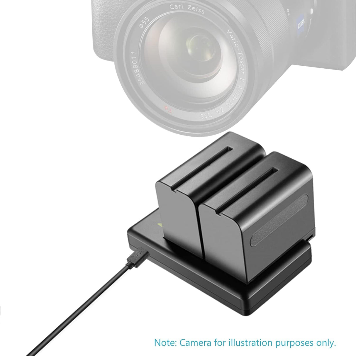 NEEWER NP-F970 ikili batareya və adapter dəsti