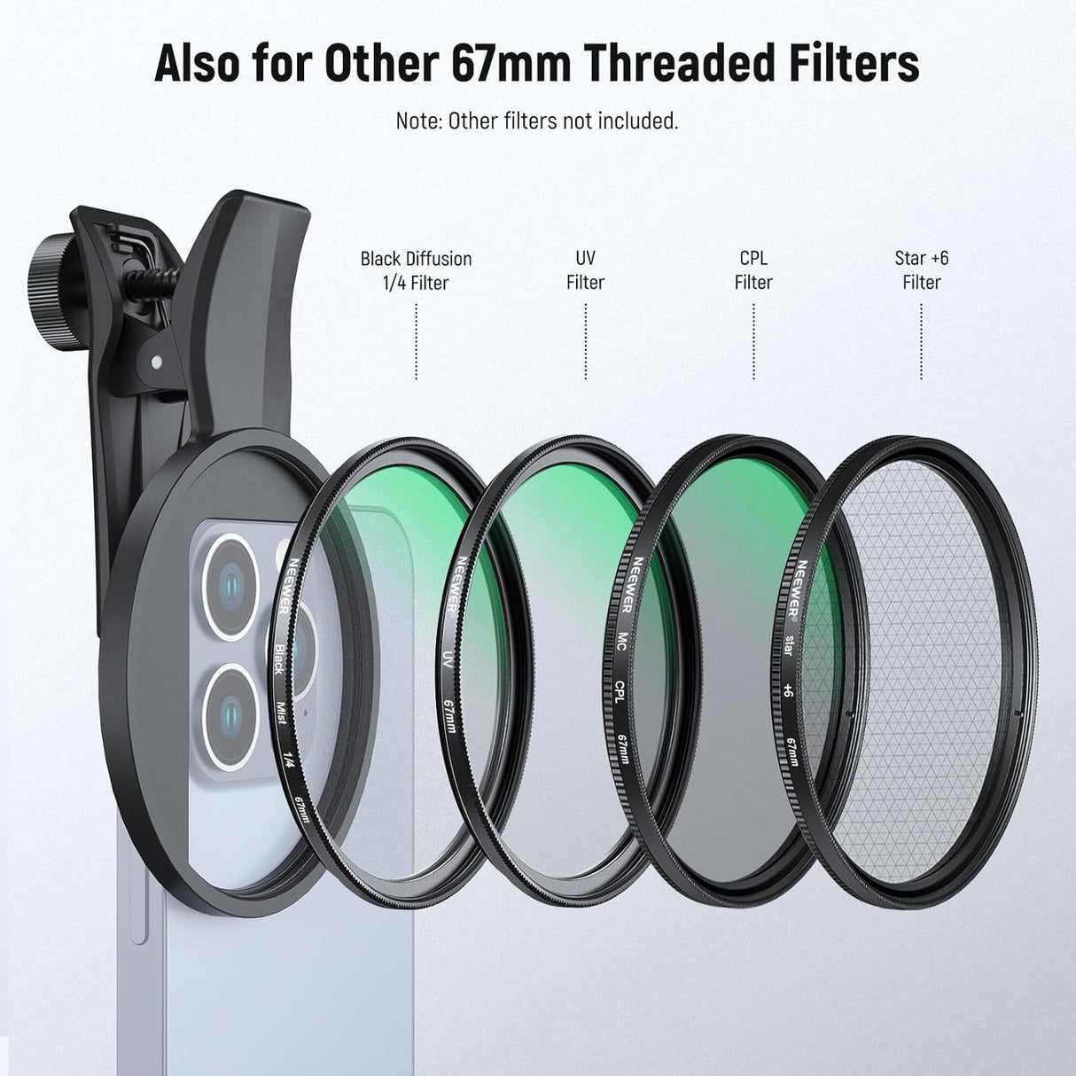 Iphone üçün NEEWER ND2-32 filter