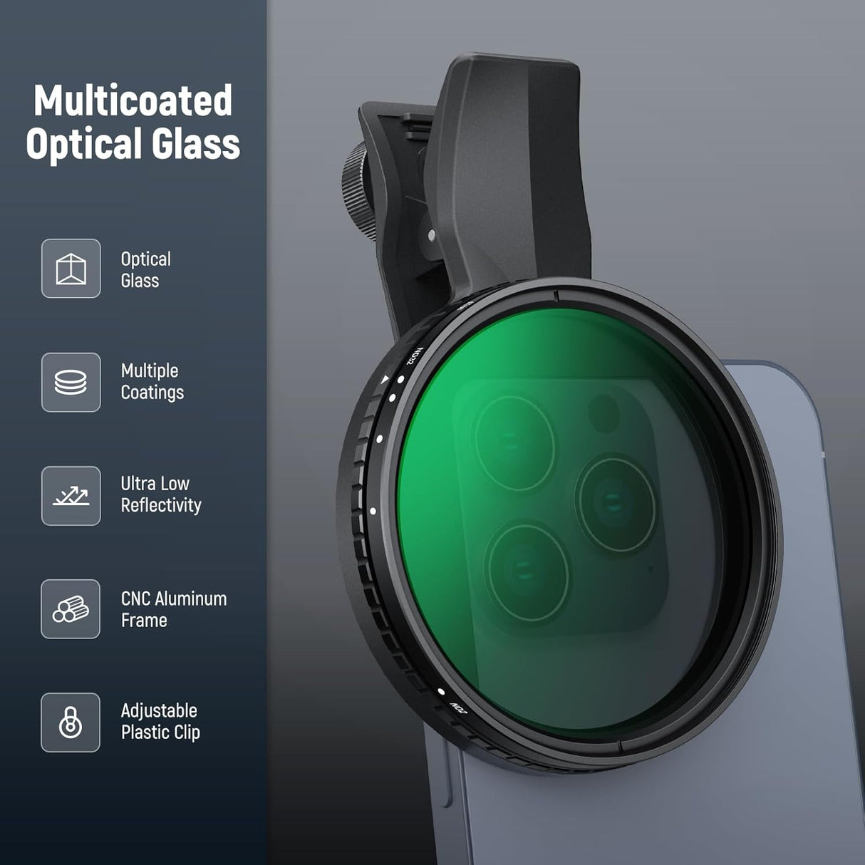 Iphone üçün NEEWER ND2-32 filter