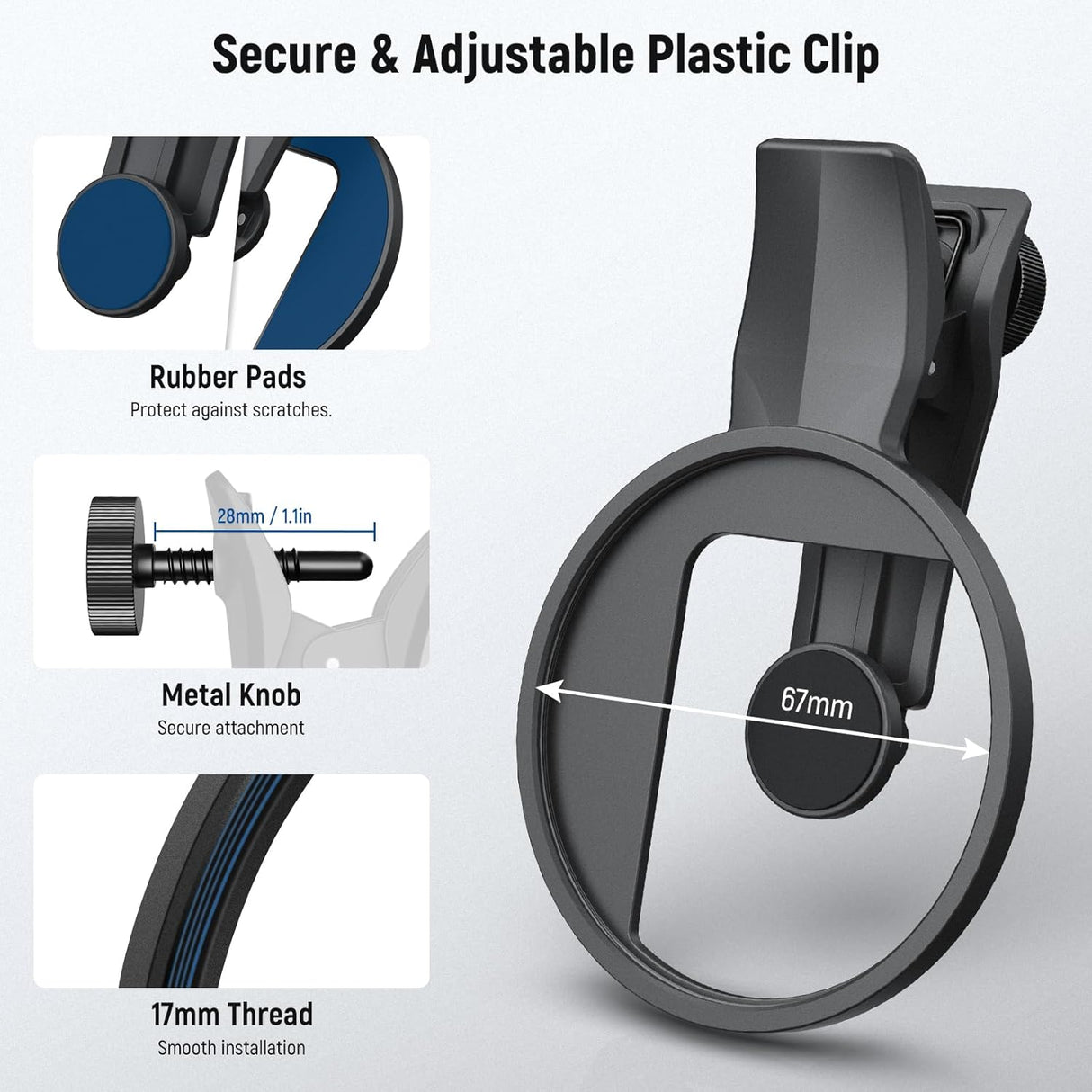 Iphone üçün NEEWER CPL & Black Mist Diffusion 1/4 Filter