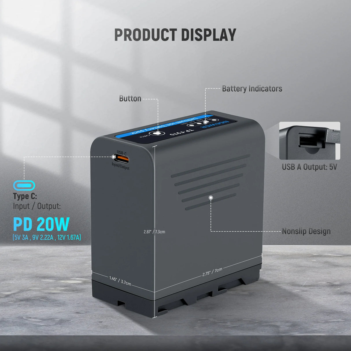 NEEWER NP-F970 7800mAh USB-C batareya (2 ədəd)