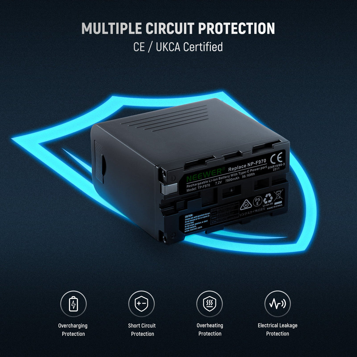 NEEWER NP-F970 7800mAh USB-C batareya (2 ədəd)