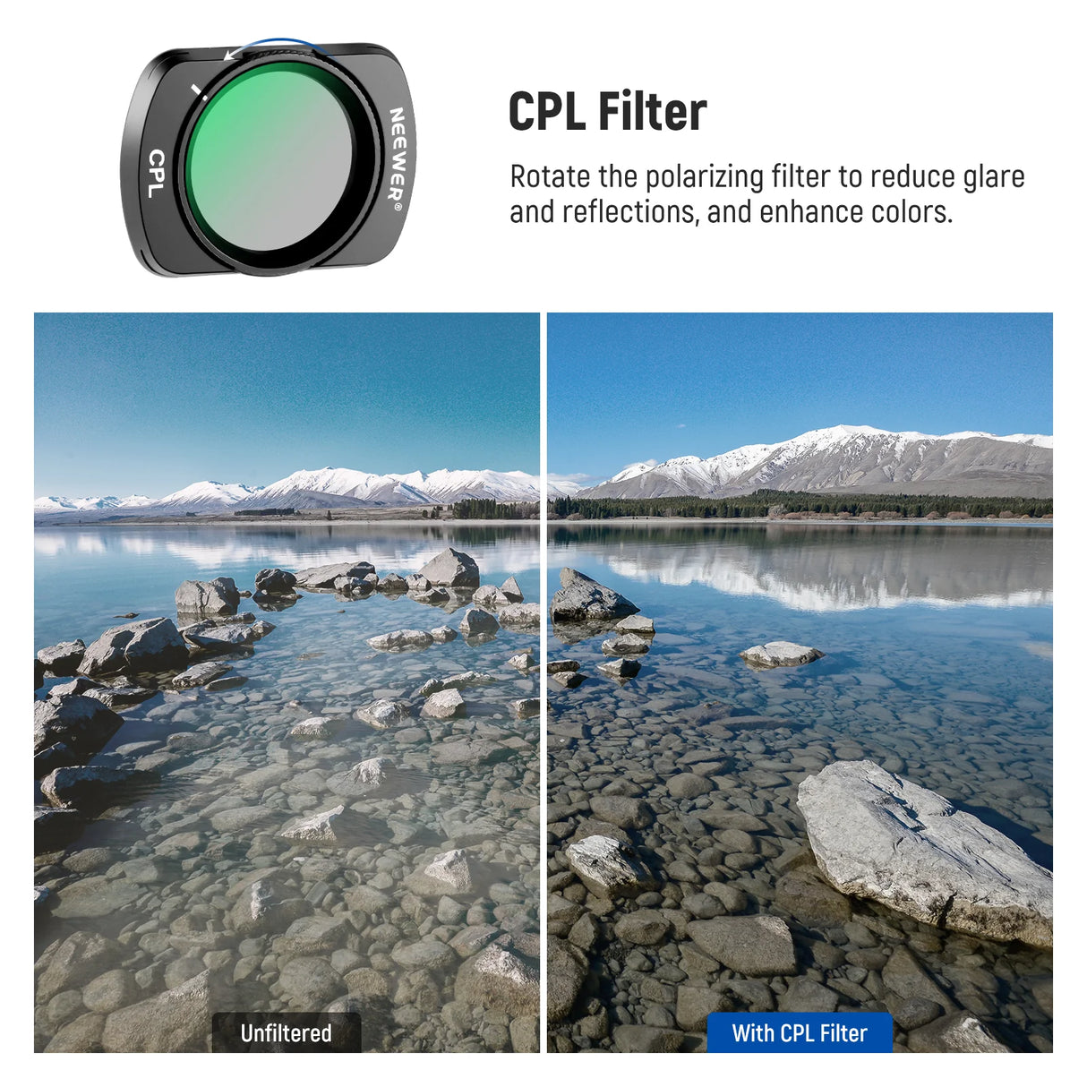 Dji Osmo pocket 3, 4 üçün NEEWER CPL & ND filter dəsti