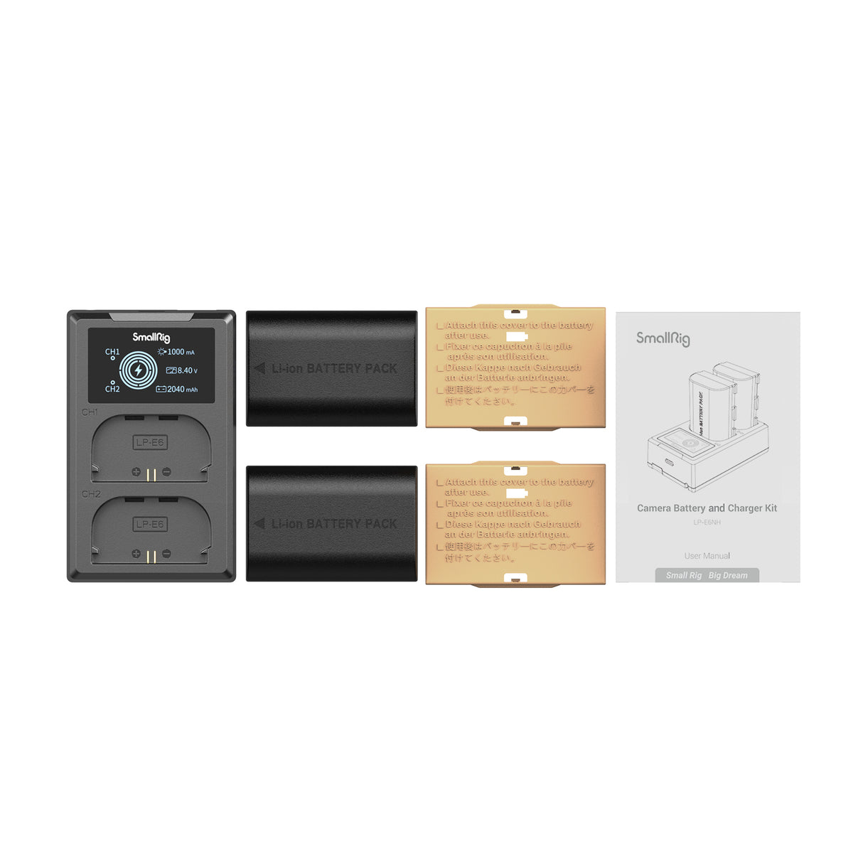 Smallrig LP-E6 batareya və adapter dəsti