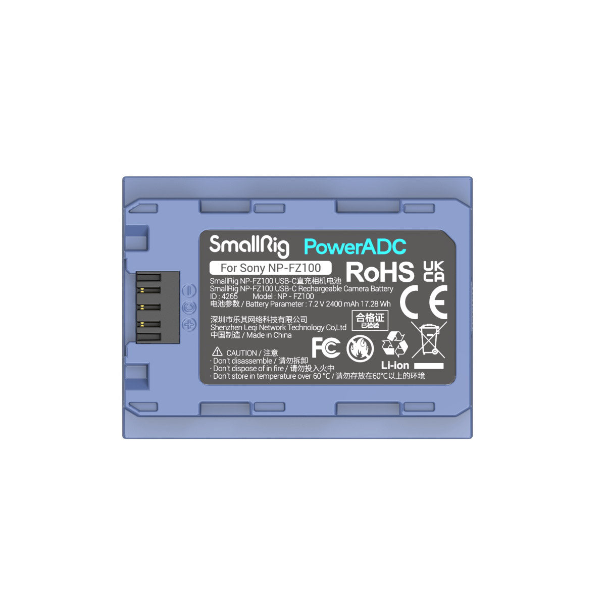 Smallrig NP-FZ100 USB-C Rechargeable Camera Battery