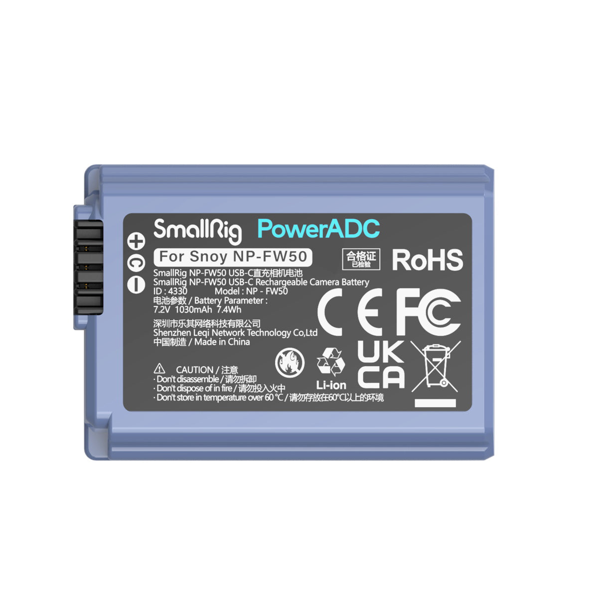 Smallrig NP-FW50 USB-C Rechargeable Camera Battery