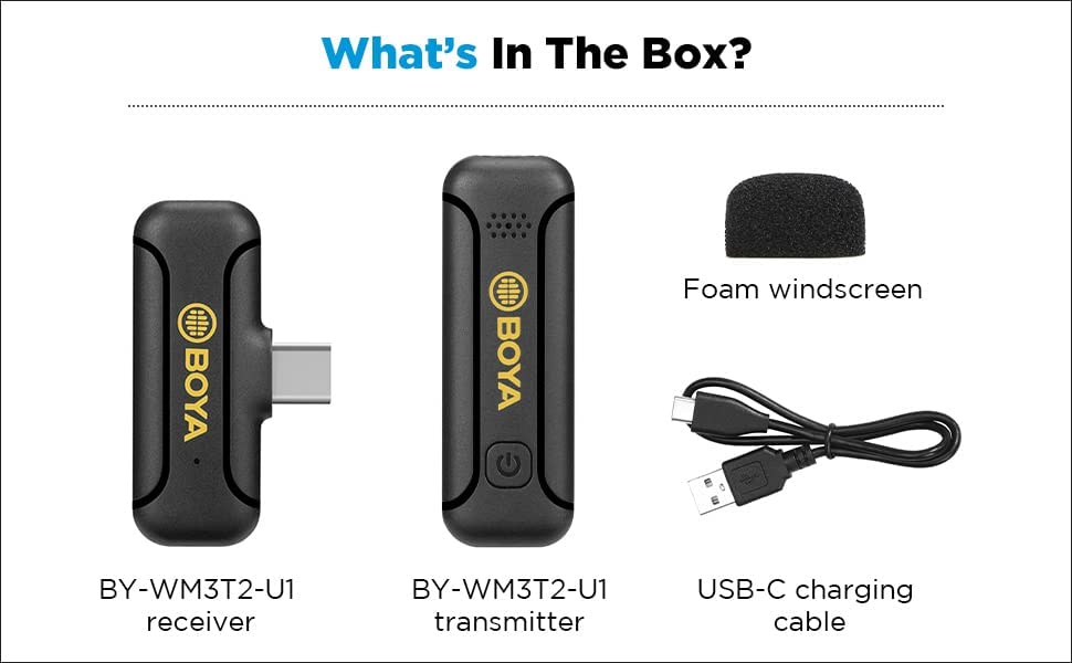 BOYA BY-WM3T2-U1 naqilsiz mikrofon (USB-C)