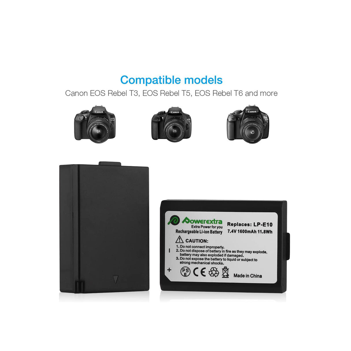 Powerextra LP-E10 dəsti