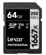 Lexar Professional SD 250mb/s 1667X UHS-II U3 V60