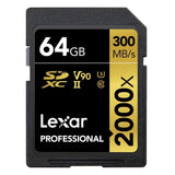 Lexar Professional SDXC 300mb/s 2000X UHS-II U3 V90
