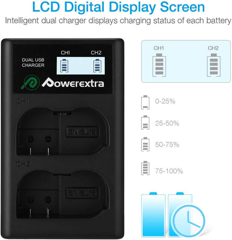 Powerextra EN-EL15 dual charger