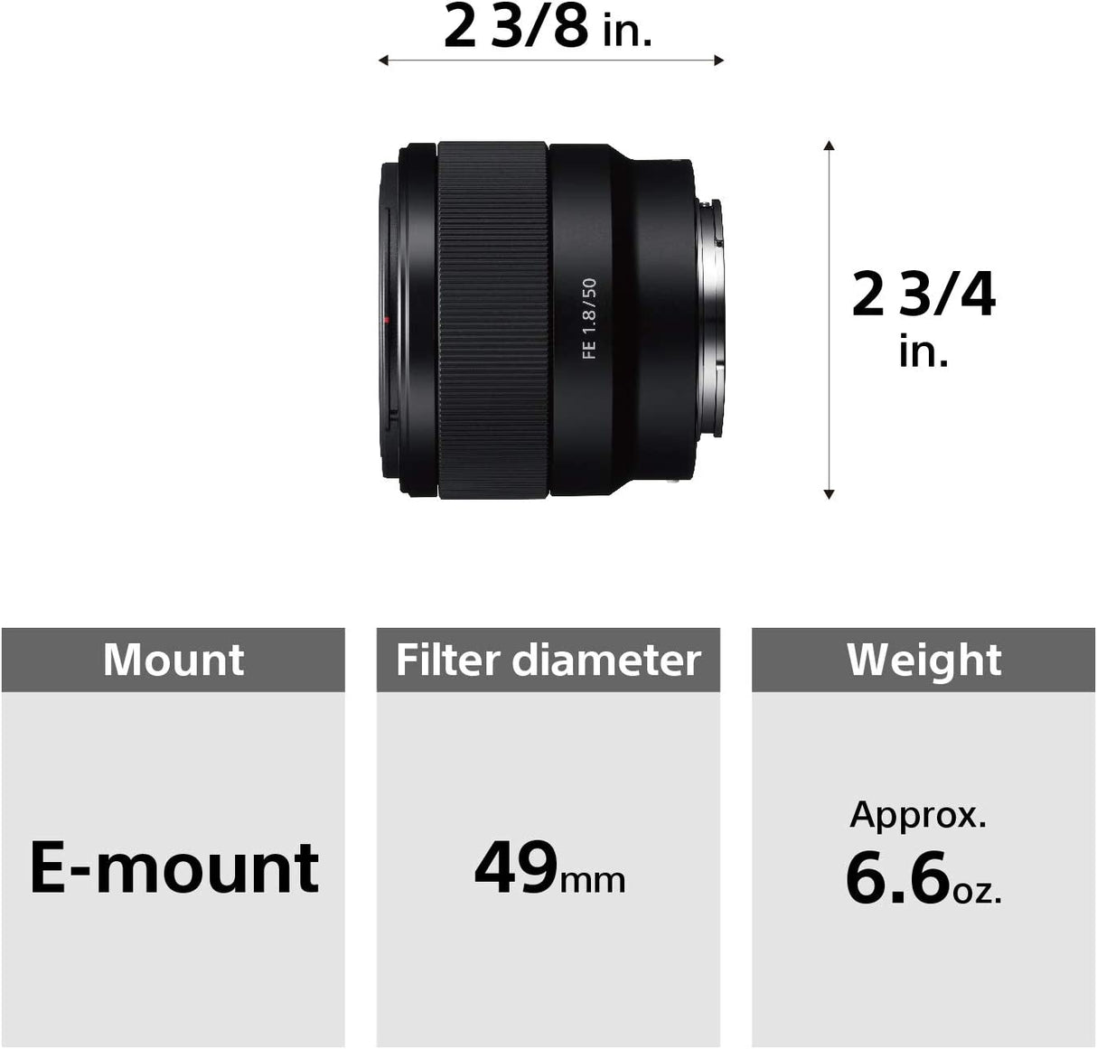 Sony FE - 50mm 1.8