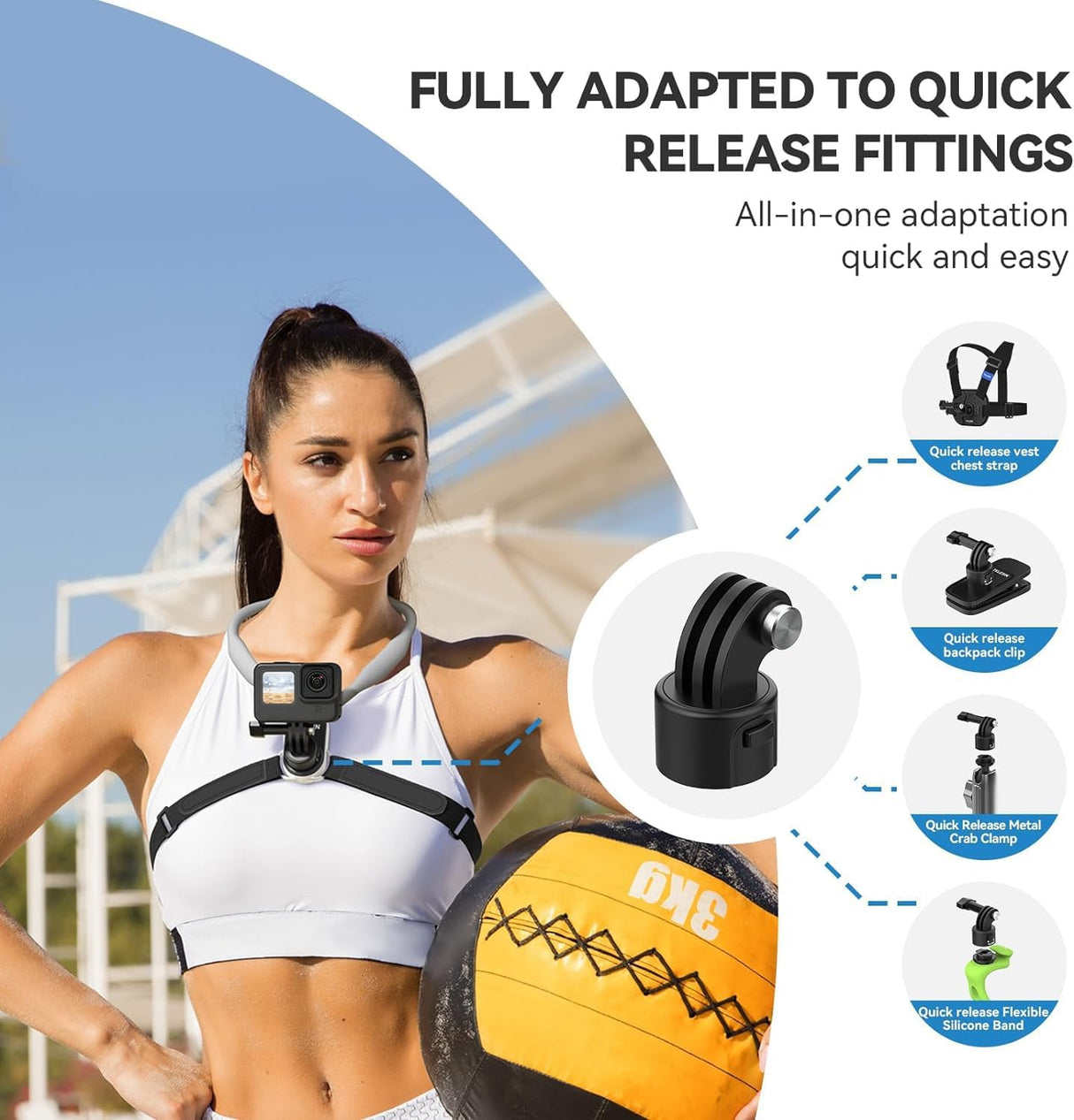 Telesin Quick Release Neck Mount 2.0 ( Ekşn kameralar üçün)