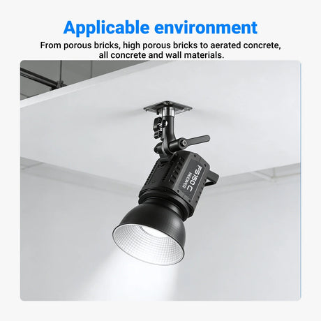 Wall light mount bracket with 1/4 inch screw