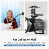 Wall light mount bracket with 1/4 inch screw