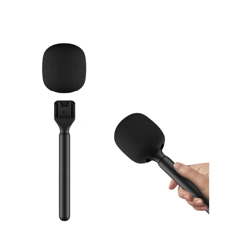 Wireless microphone handheld adapter with foam windscreen