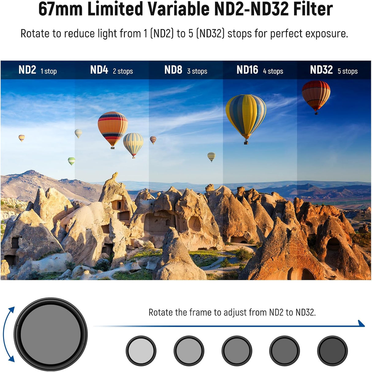 Iphone üçün NEEWER ND2-32 filter