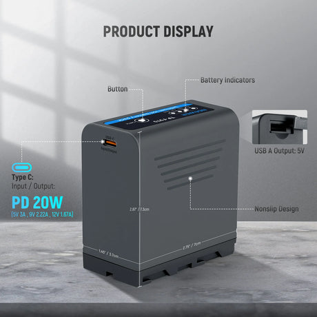 NEEWER NP-F970 7800mAh USB-C batareya (2 ədəd)