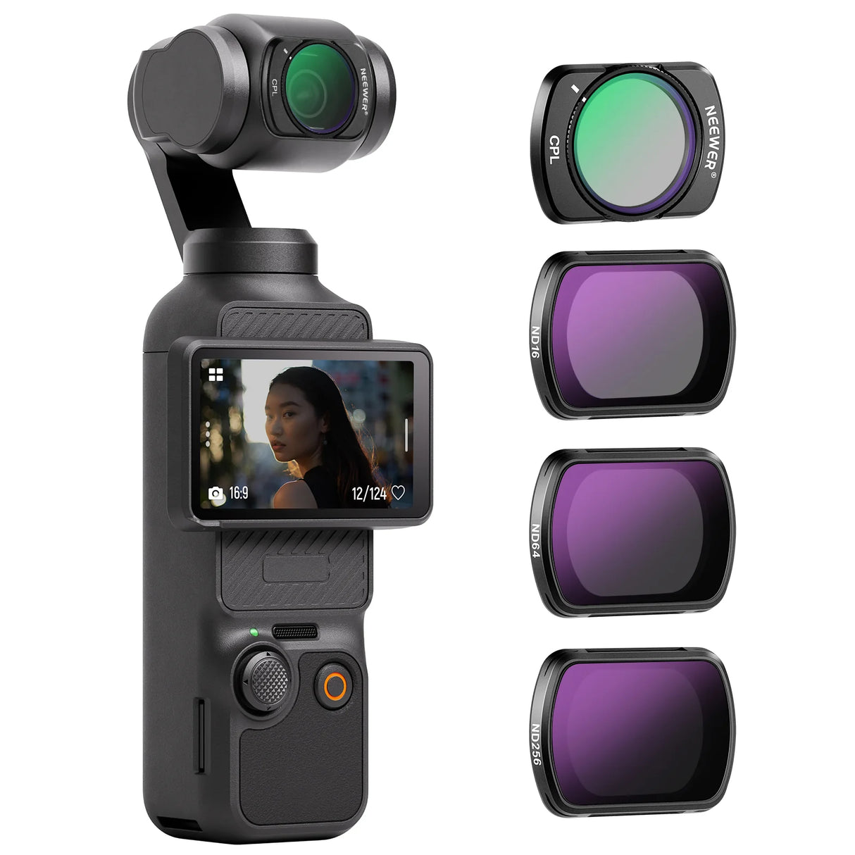 Комплект фильтров NEEWER ND и CPL для DJI Osmo Pocket 3, 4