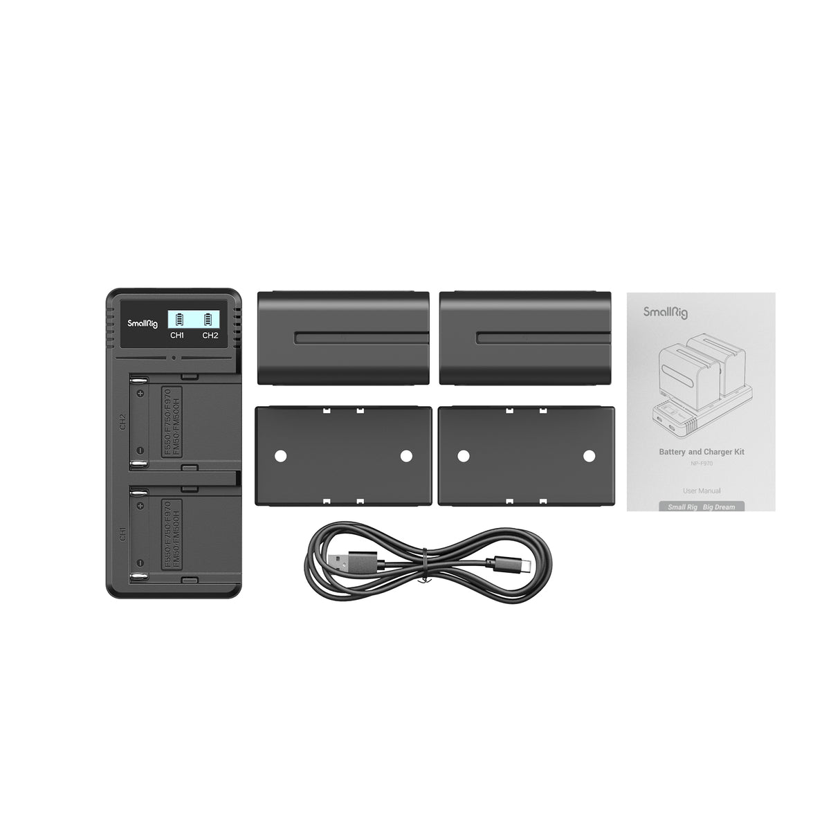 Smallrig NP-F970 battery and charger kit