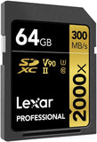 Lexar Professional SDXC 300mb/s 2000X UHS-II U3 V90