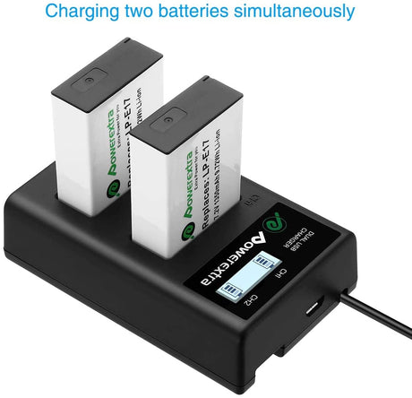 Powerextra LP-E17 battery and charger set